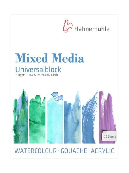 Hahnemühle Mixed Media Universalblock, 310g/m², 24x32cm 25Blatt