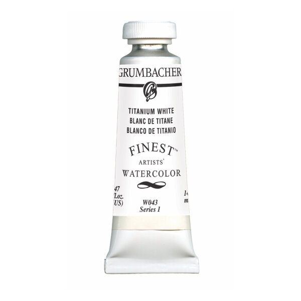 Grumbacher Finest Watercolor 14ml Titanium White