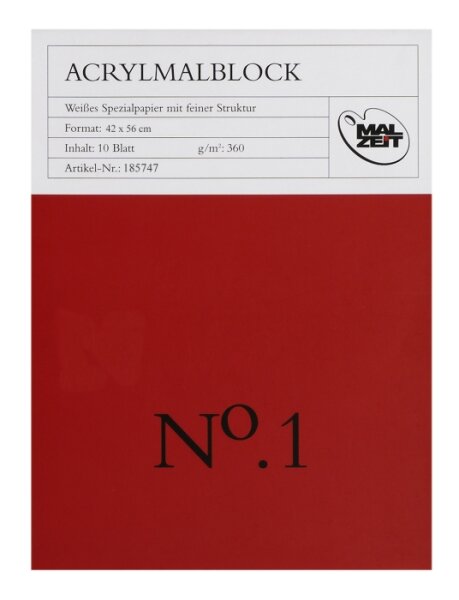 Acrylmalblock No.1, 360g, 42x56cm, 10Bl.