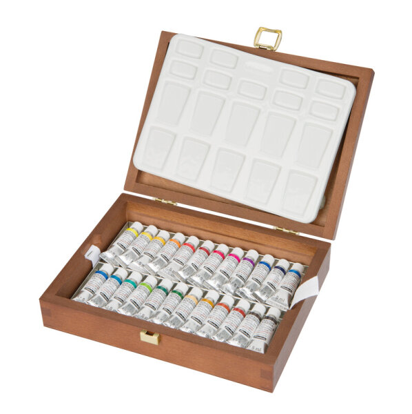 Schmincke HORADAM® AQUARELL Malkästen Holzkasten, 24 x 5 ml