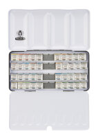 Schmincke HORADAM® AQUARELL Malkästen Metallkasten, 40 x 1/2 Näpfchen Super Granulation