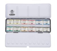 Schmincke HORADAM® AQUARELL Malkasten Metallkasten, 12 x 1/2 Näpfe